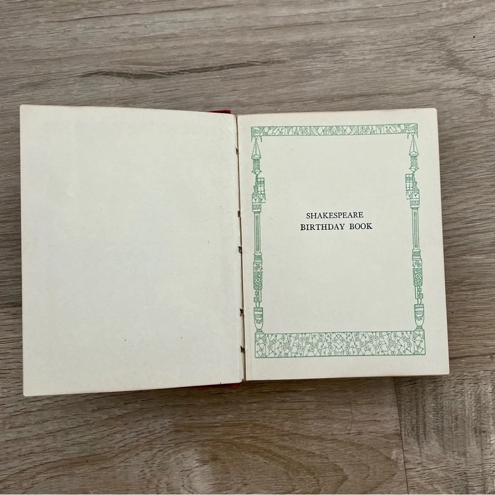 Vintage‎ shakespeare birthday book